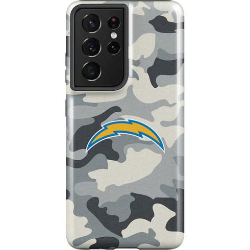 NFL Los Angeles Chargers Camo Galaxy S21 Ultra 5G Pro Case