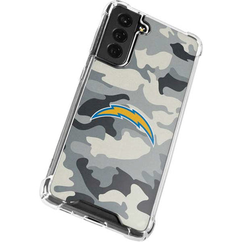 NFL Los Angeles Chargers Camo Galaxy S22 Clear Case