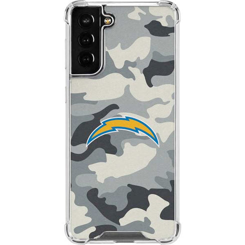 NFL Los Angeles Chargers Camo Galaxy S22 Plus Clear Case