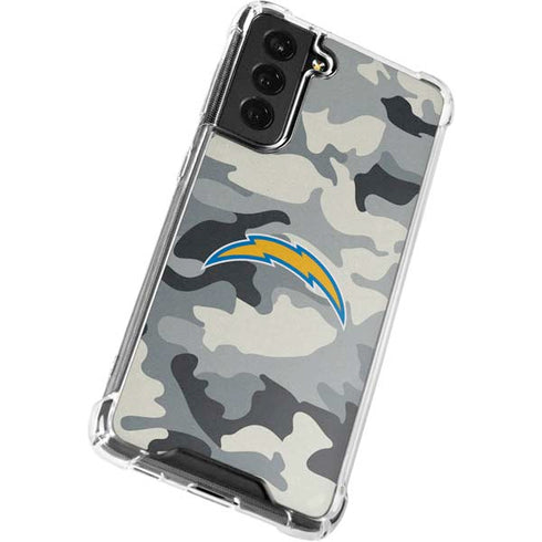 NFL Los Angeles Chargers Camo Galaxy S22 Plus Clear Case