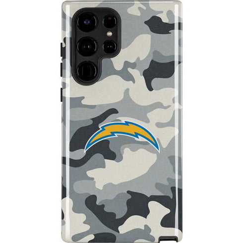 NFL Los Angeles Chargers Camo Galaxy S22 Ultra Pro Case