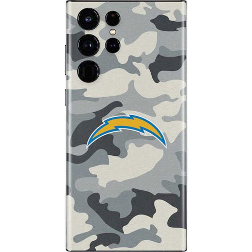 NFL Los Angeles Chargers Camo Galaxy S22 Ultra Skin