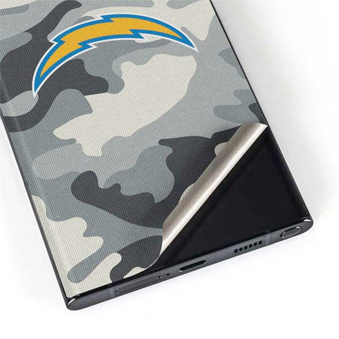 NFL Los Angeles Chargers Camo Galaxy S22 Ultra Skin