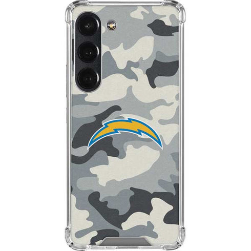 NFL Los Angeles Chargers Camo Galaxy S23 Clear Case