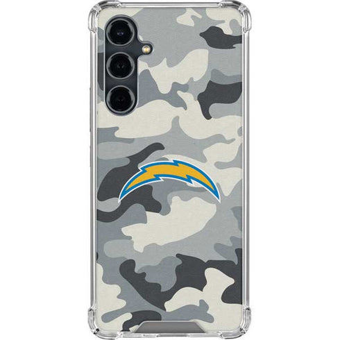 NFL Los Angeles Chargers Camo Galaxy S23 FE Clear Case