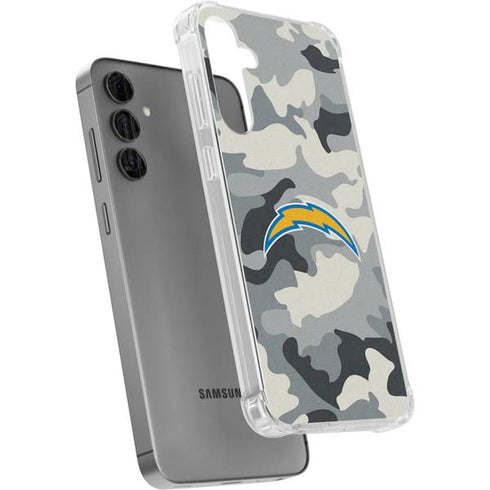NFL Los Angeles Chargers Camo Galaxy S24 Plus Clear Case