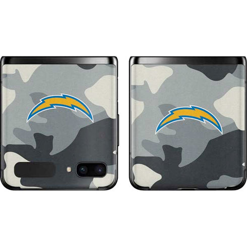 NFL Los Angeles Chargers Camo Galaxy Z Flip Skin