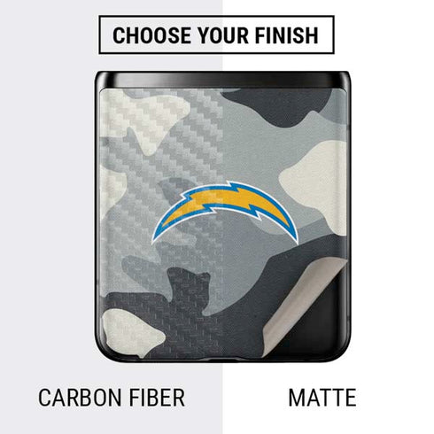 NFL Los Angeles Chargers Camo Galaxy Z Flip Skin