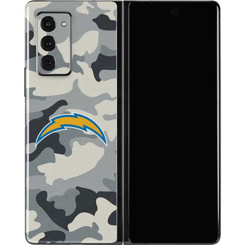 NFL Los Angeles Chargers Camo Galaxy Z Fold2 5G Skin