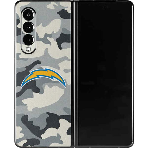 NFL Los Angeles Chargers Camo Galaxy Z Fold3 5G Skin