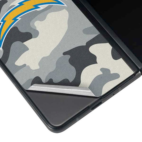 NFL Los Angeles Chargers Camo Galaxy Z Fold3 5G Skin