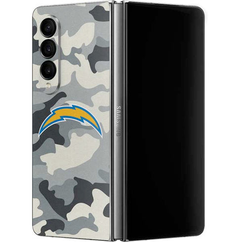 NFL Los Angeles Chargers Camo Galaxy Z Fold4 5G Skin