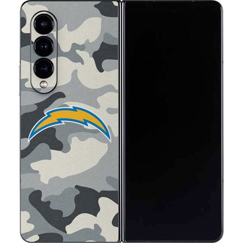 NFL Los Angeles Chargers Camo Galaxy Z Fold4 5G Skin