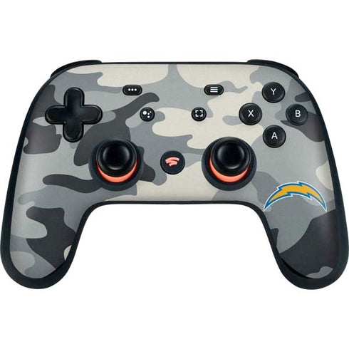 NFL Los Angeles Chargers Camo Google Stadia Controller Skin