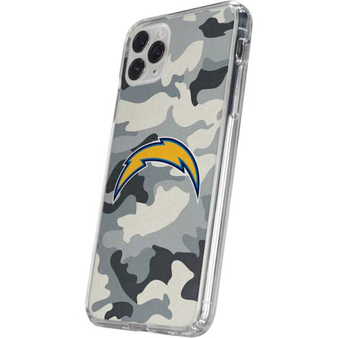 NFL Los Angeles Chargers Camo iPhone 11 Pro Clear Case