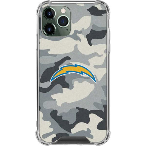 NFL Los Angeles Chargers Camo iPhone 11 Pro Max Clear Case