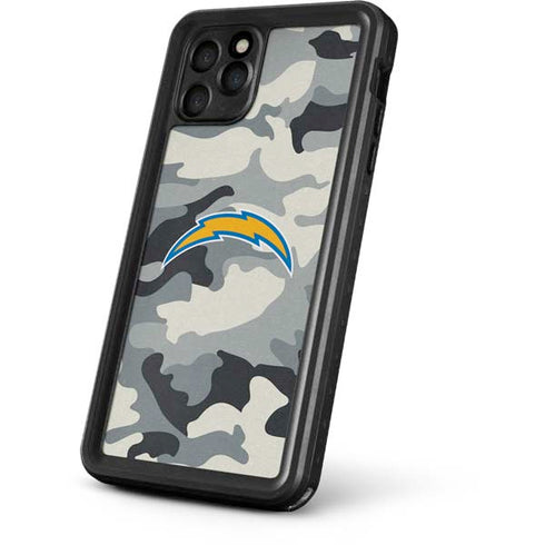NFL Los Angeles Chargers Camo iPhone 11 Pro Waterproof Case