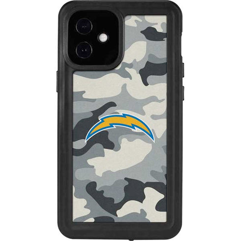 NFL Los Angeles Chargers Camo iPhone 12 Mini Waterproof Case