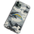 NFL Los Angeles Chargers Camo iPhone 12 Pro Clear Case
