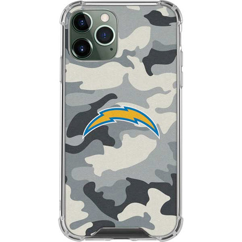 NFL Los Angeles Chargers Camo iPhone 12 Pro Max Clear Case