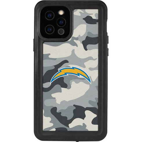 NFL Los Angeles Chargers Camo iPhone 12 Pro Waterproof Case