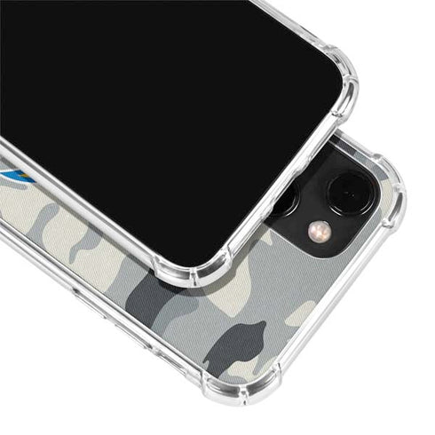 NFL Los Angeles Chargers Camo iPhone 13 Mini Clear Case