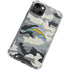 NFL Los Angeles Chargers Camo iPhone 13 Mini Clear Case