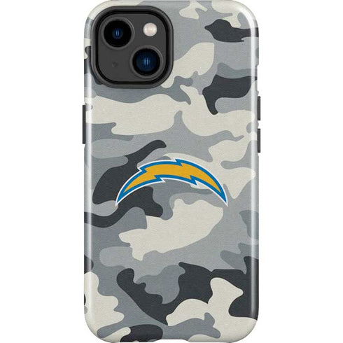 NFL Los Angeles Chargers Camo iPhone 15 Plus Impact Case