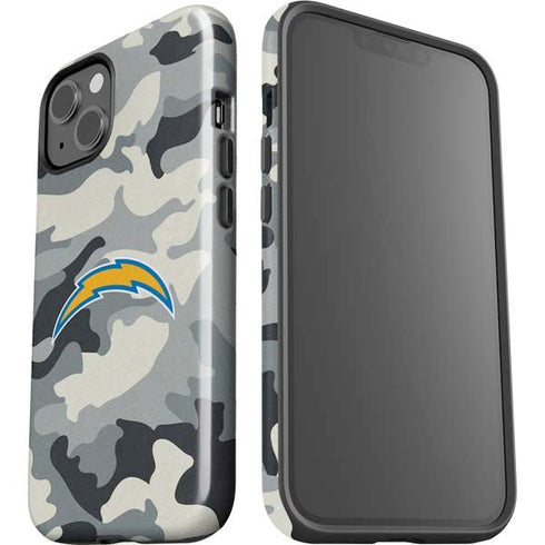 NFL Los Angeles Chargers Camo iPhone 15 Plus Impact Case