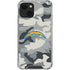 NFL Los Angeles Chargers Camo iPhone 14 Plus Clear Case