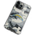 NFL Los Angeles Chargers Camo iPhone 15 Pro Clear Case