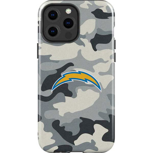 NFL Los Angeles Chargers Camo iPhone 15 Pro Max Impact Case