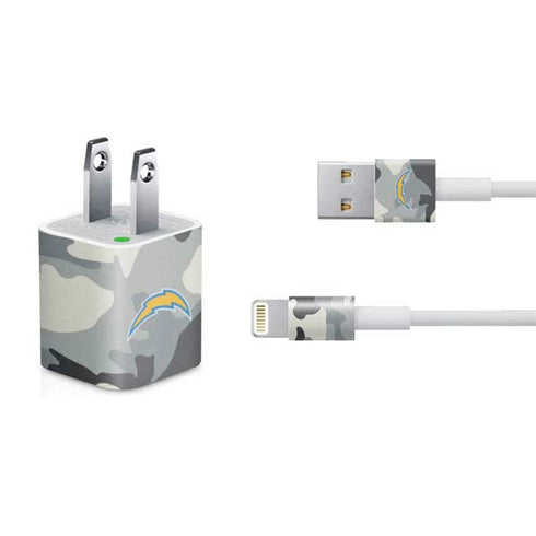 NFL Los Angeles Chargers Camo iPhone Charger (5W USB) Skin