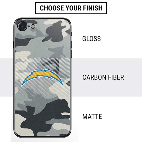NFL Los Angeles Chargers Camo iPhone SE (2nd & 3rd Gen) Skin