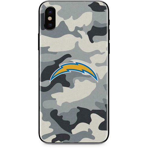NFL Los Angeles Chargers Camo iPhone X Skin