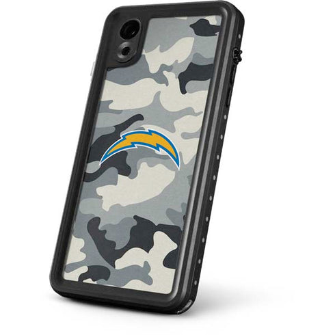 NFL Los Angeles Chargers Camo iPhone XR Waterproof Case