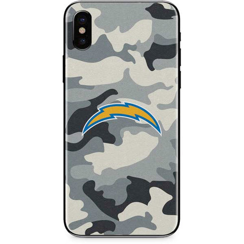 NFL Los Angeles Chargers Camo iPhone XS Skin