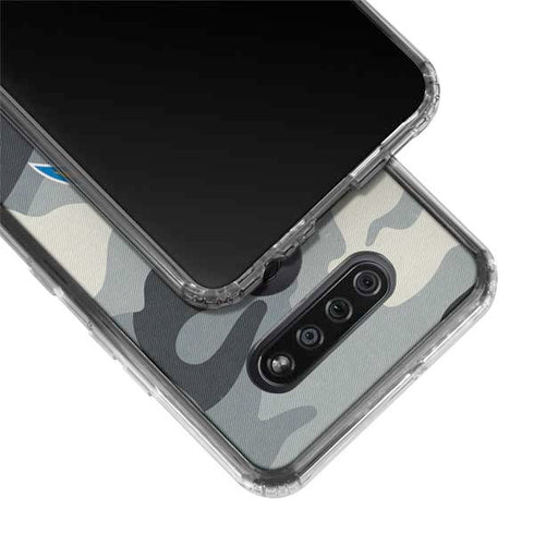 NFL Los Angeles Chargers Camo LG K51/Q51 Clear Case