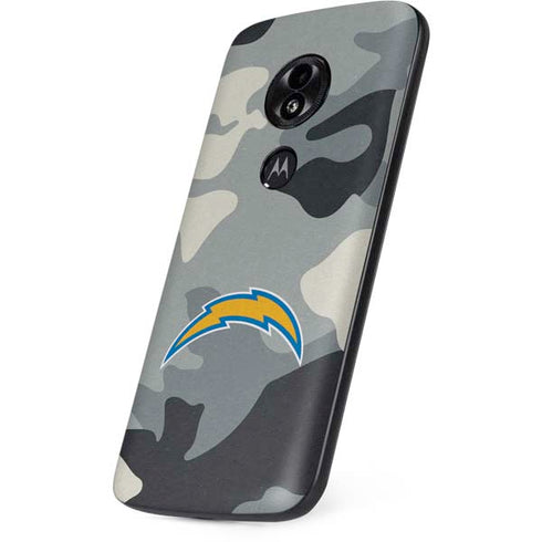 NFL Los Angeles Chargers Camo Moto E5 Play Skin