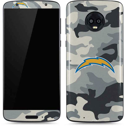 NFL Los Angeles Chargers Camo Moto G6 Skin