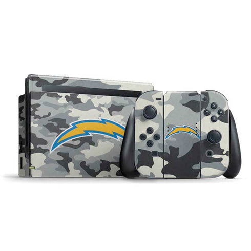 NFL Los Angeles Chargers Camo Nintendo Switch Bundle Skin
