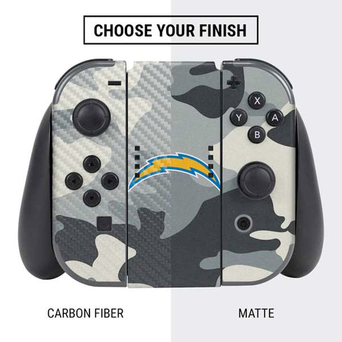 NFL Los Angeles Chargers Camo Nintendo Switch Bundle Skin