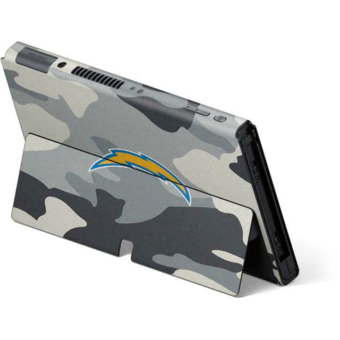 NFL Los Angeles Chargers Camo Nintendo Switch OLED (2021) Skin