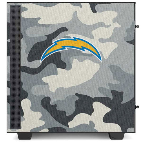 NFL Los Angeles Chargers Camo NZXT H510 Compact ATX Mid-Tower Case Skin