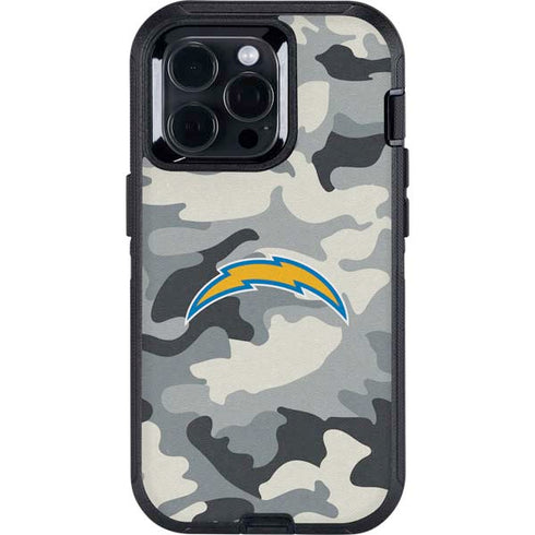 NFL Los Angeles Chargers Camo Otterbox Defender iPhone Skin
