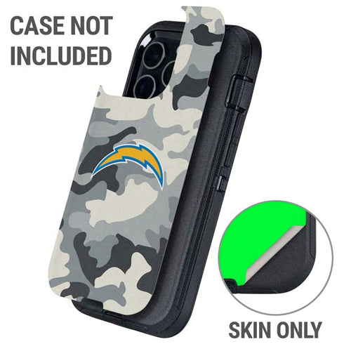 NFL Los Angeles Chargers Camo Otterbox Defender iPhone Skin