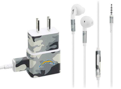 NFL Los Angeles Chargers Camo Phone Charger Skin