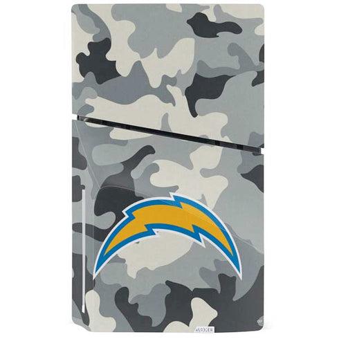 NFL Los Angeles Chargers Camo PS5 Slim Disk Bundle Skin