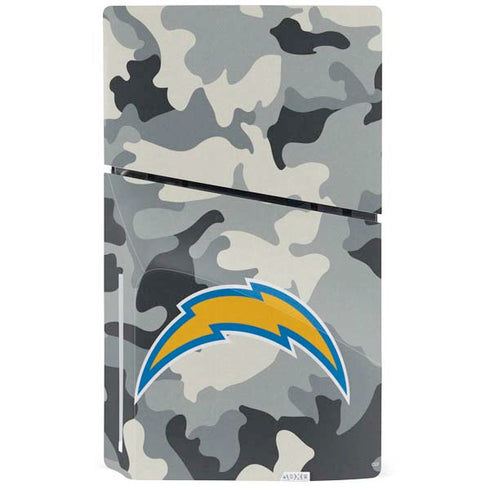 NFL Los Angeles Chargers Camo PS5 Slim Disk Console Skin