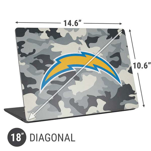 NFL Los Angeles Chargers Camo Universal Laptop 18in (14.6 x 10.6in) Skin